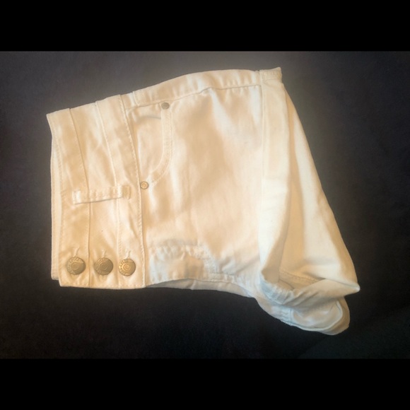High Rise White Shorts - Picture 3 of 5